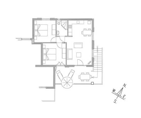 Floor plan of apt 3 and 5